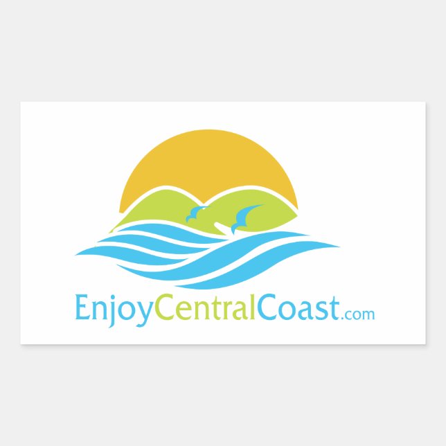 EnjoyCentralCoast.com Rektangulärt Klistermärke (Framsida)