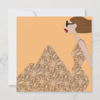 Enjoying Gentle Breeze Mode Illustration Card Inbjudningar