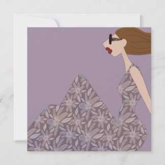 Enjoying Gentle Breeze Mode Illustration Card Inbjudningar