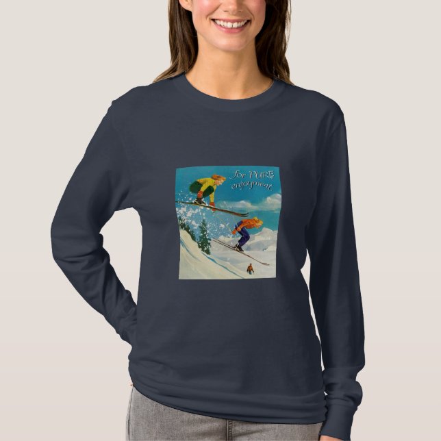 Enjoying ski tee shirt (Framsida)