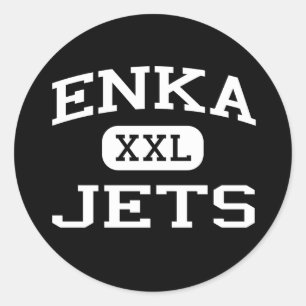 Enka - Jet - High School - Candler North Carolina Runt Klistermärke