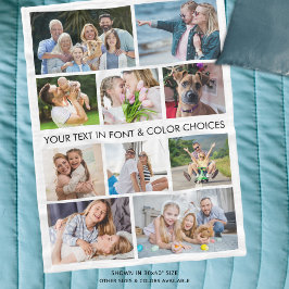 Enkel 10 Photo Collage Personlig Anpassningsbar Fä Fleecefilt