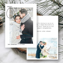 Enkel 1:a julfoto i Bröllop Julkort