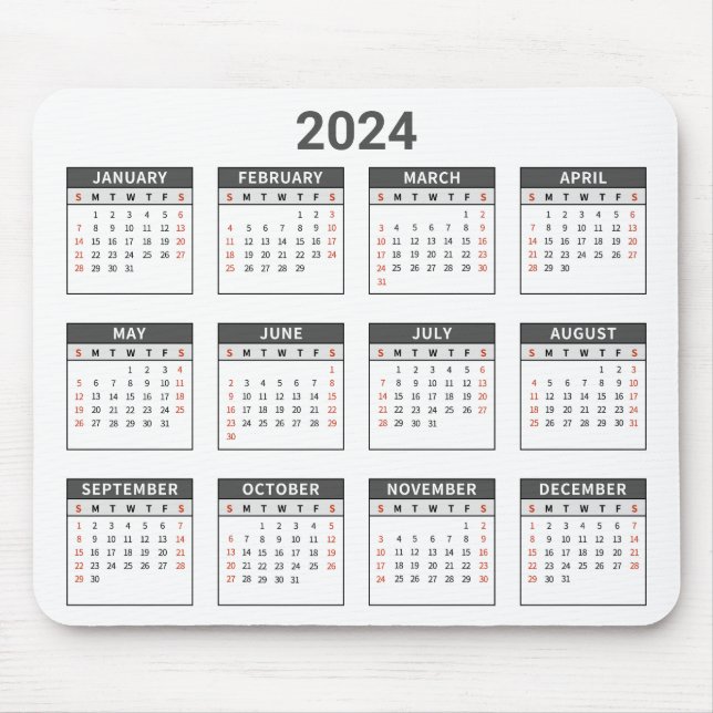 Enkel 2024-årskalender med en snabbtitt på Grått o Musmatta (Framsidan)