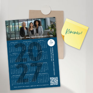 Enkel 2027-kalender Semester Magnetisk Fotokort