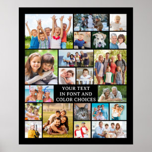 Enkel 21 Fotosammanställning Anpassad färg Personl Poster
