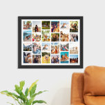 Enkel 24 fotokollage poster<br><div class="desc">Skapa din egen personlig fotokollage poster skriva ut. Lägg till 24 av din favoritbakgrund för bilder och anpassningsbar färg i den här moderna malldesignen.</div>