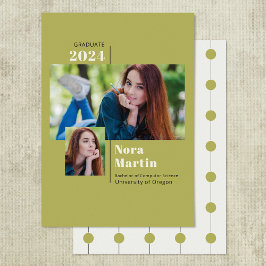 Enkel 2 fotoakademisk examen Avocado Announc Meddelande