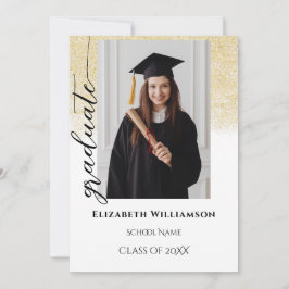 Enkel 2 fotosvart Guld-calligrafi Studenten Meddelande