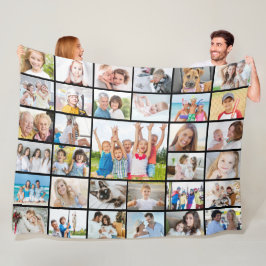 Enkel 33 fotokollage fleecefilt