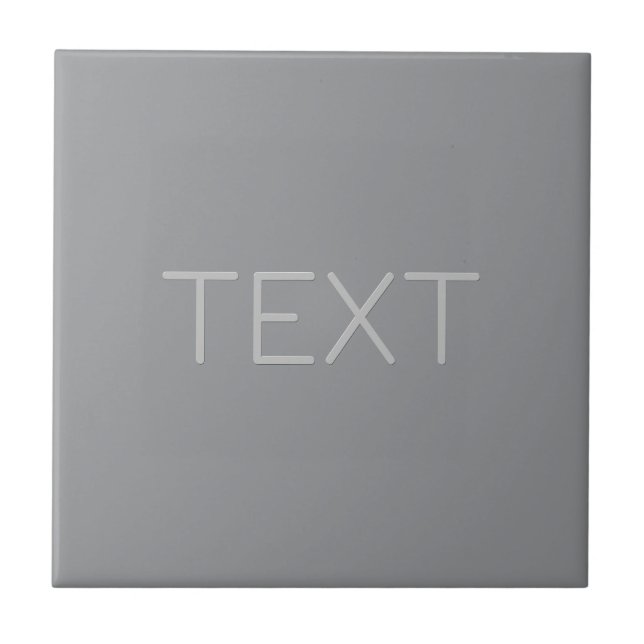 Enkel 3-dimensionell text | Grå Kakelplatta (Framsidan)