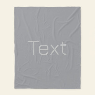 Enkel 3 dimensionell Tittar text Grått Fleecefilt