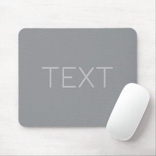 Enkel 3 dimensionell Tittar text Grått Musmatta