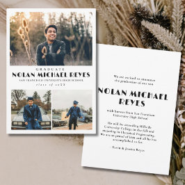 Enkel 3 fotokollage Classic Studenten Meddelande