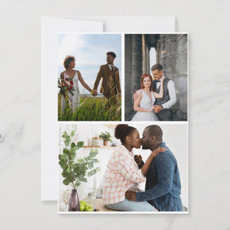 Enkel 3 fotokollage julkort