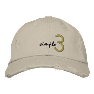 Enkel 3-hatt broderad keps