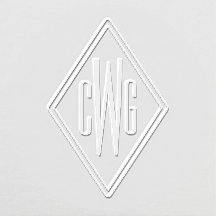 Enkel 3 initialer bokstavsmonogram #5 diamant ram