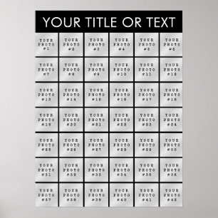 Enkel 42 Fotokollage Personlig Anpassad Färg Poster