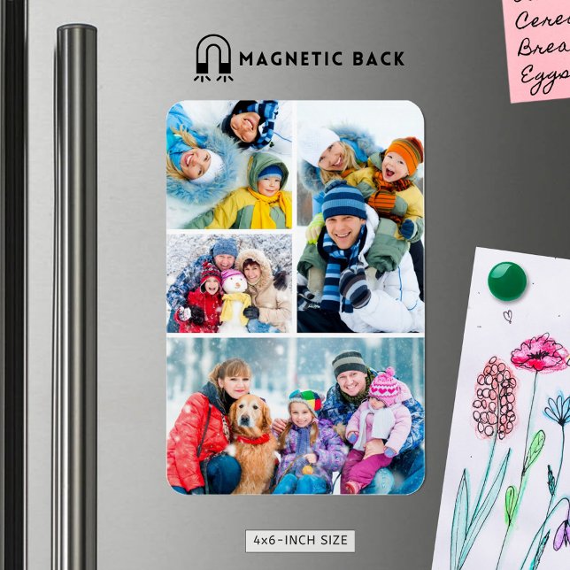 Enkel 4 fotokollage magnet (Skapare uppladdad)