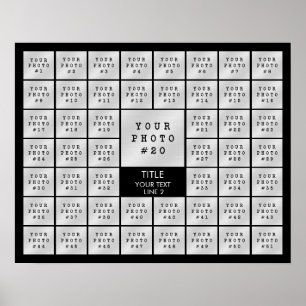 Enkel 51 Fotokollage Personlig Anpassad Färg Poster