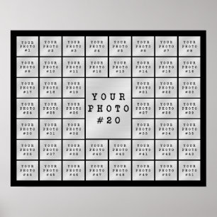 Enkel 51 Fotokollage Personlig Anpassad Färg Poster