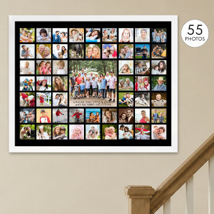 Enkel 55 Foto Collage Anpassad Färg Poster