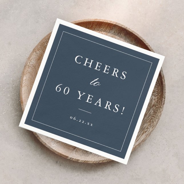 Enkel 60:e Födelsedagsfesten Pappersservett (Skapare uppladdad)