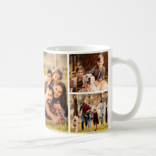 Enkel 6 fotokollage kaffemugg