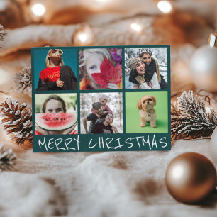 Enkel 6 Insta Photo Collage God jul Vykort