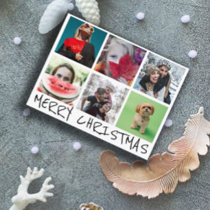 Enkel 6 Insta Photo Collage God jul Vykort