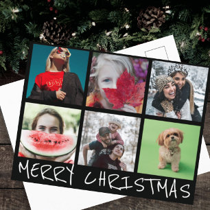 Enkel 6 Insta Photo Collage God jul Vykort
