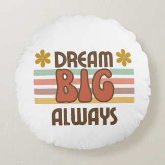 Enkel 70-stil-design rund kudde