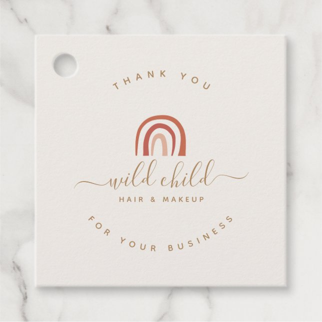 Enkel Abstrakt för Modern Trendig  Regnbåge Gåvor Etiketter (Framsida)