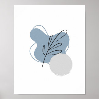 Enkel Abstrakt med Chic minimalistisk Boho Nature Poster