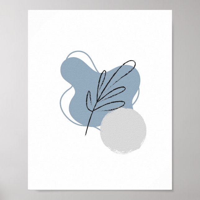 Enkel Abstrakt med Chic minimalistisk Boho Nature  Poster (Framsidan)