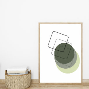 Enkel Abstrakt Minimal Boho Stil-cirklar Poster