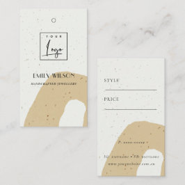 Enkel Abstrakt Pris Märkre för keramisk ochre-Logo Visitkort