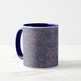 Enkel Abstrakt Tråden Art Blue Mönster Mugg