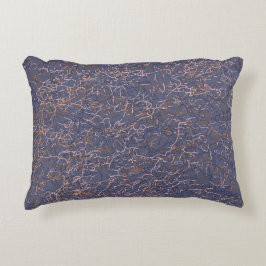 Enkel Abstrakt Tråden Art Blue Mönster Prydnadskudde