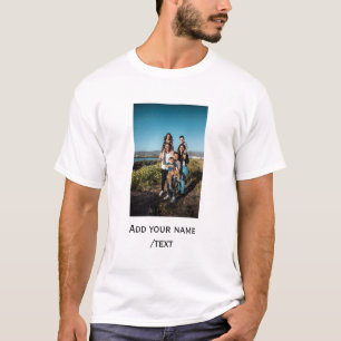 enkel add your foto text familj semester barn par t shirt