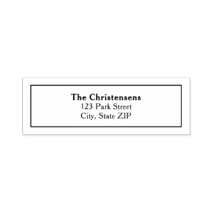 Enkel adress självfärgande stämpel