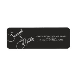 Enkel adressetikett för att byta ut Namn & Adress Returadress Etikett