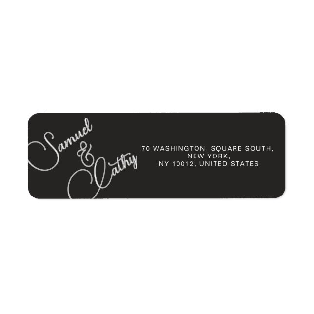 Enkel adressetikett för att byta ut Namn & Adress Returadress Etikett (Framsidan)