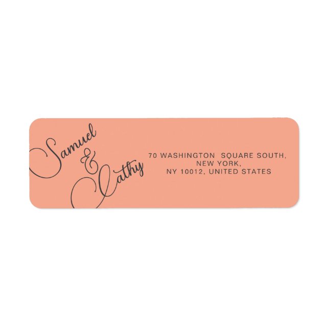 Enkel adressetikett för att byta ut Namn & Adress Returadress Etikett (Framsidan)