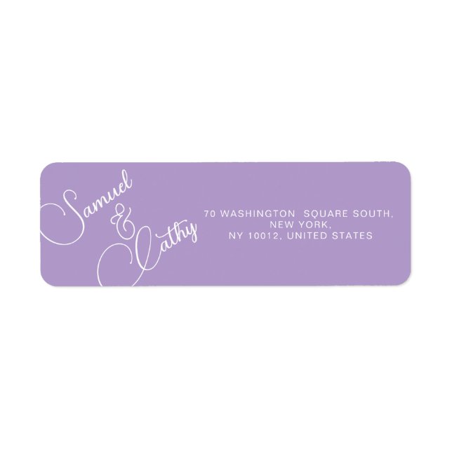 Enkel adressetikett för att byta ut Namn & Adress Returadress Etikett (Framsidan)