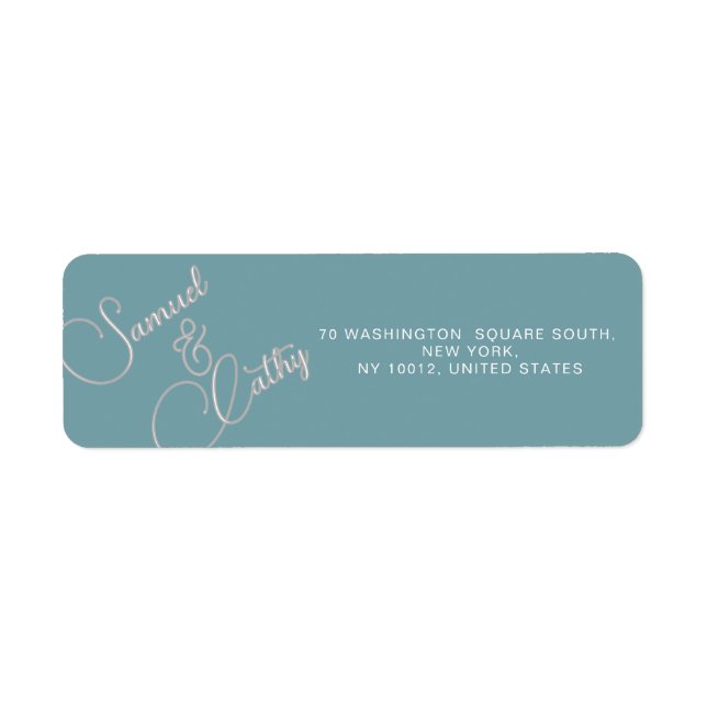 Enkel adressetikett för att byta ut Namn & Adress Returadress Etikett (Framsidan)