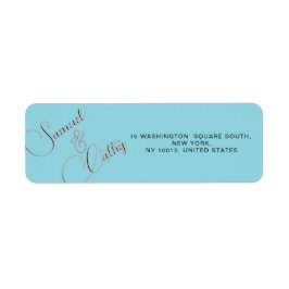 Enkel adressetikett för att byta ut Namn & Adress Returadress Etikett