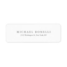 Enkel adressetikett för enkel, modern Elegant