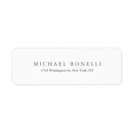 Enkel adressetikett för enkel, modern Elegant Returadress Etikett