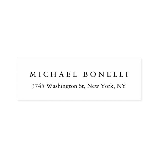 Enkel adressetikett för enkel, modern Elegant Självfärgande Stämpel (Design)